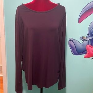 Relaxed Long Sleeve Purple Blouse